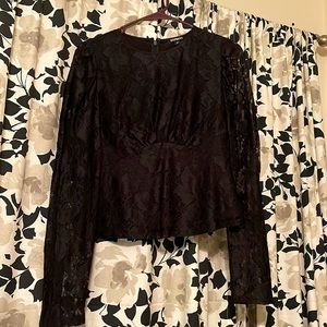Brand new black laced top